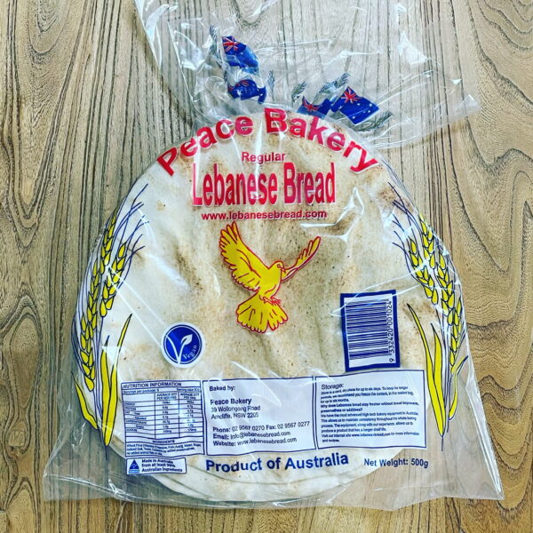 Peace bakery lebanese bread white home delivered sydney