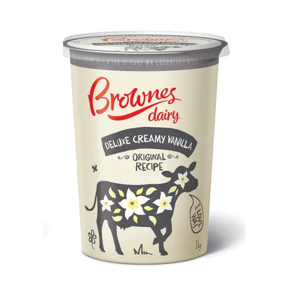 Brownes Dairy Deluxe Creamy Vanilla Yoghurt 1kg - Home Delivery Sydney